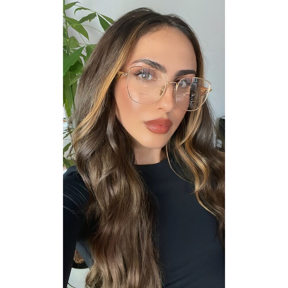 NEW Prada PRA54VD Eyeglasses Frames in Gold White - Picture 2 of 8